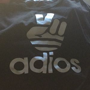 Adidas looking “Adios” shirt